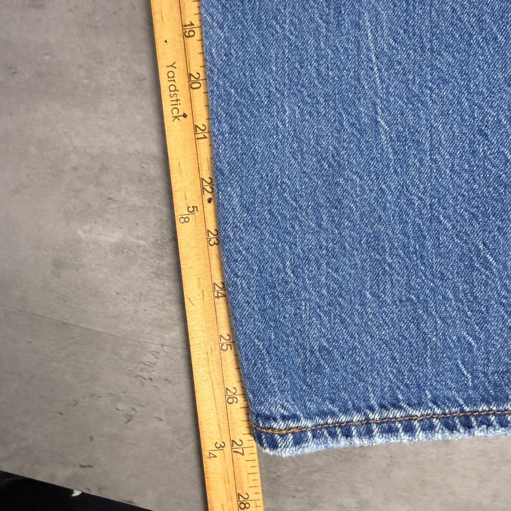 Levis Ribcage Straight Ankle Jeans Womens 27 Blue Distressed Premium High Rise - Picture 7 of 13